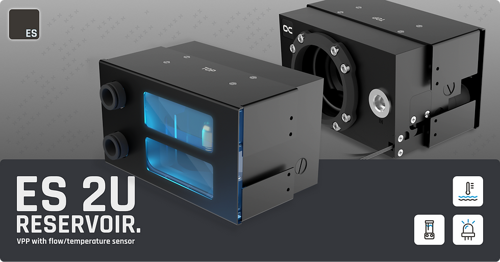 Introducing Alphacool's Compact Powerhouse: The ES 2U Reservoir – Precision Cooling with Continuous Monitoring for Servers