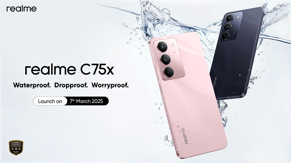 realme C75x, Featuring Flagship-level IP69 Protection, Arriving on 7 March