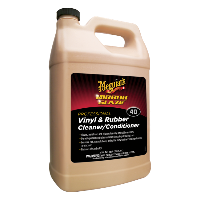MIRROR GLAZE Vinyl & Rubber Cleaner/Conditioner (1 Gallon) Dealer Pro