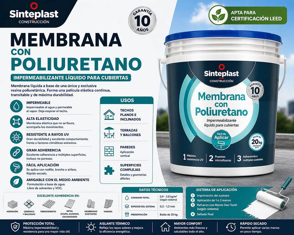 Sinteplast membrana líquida poliuretánica