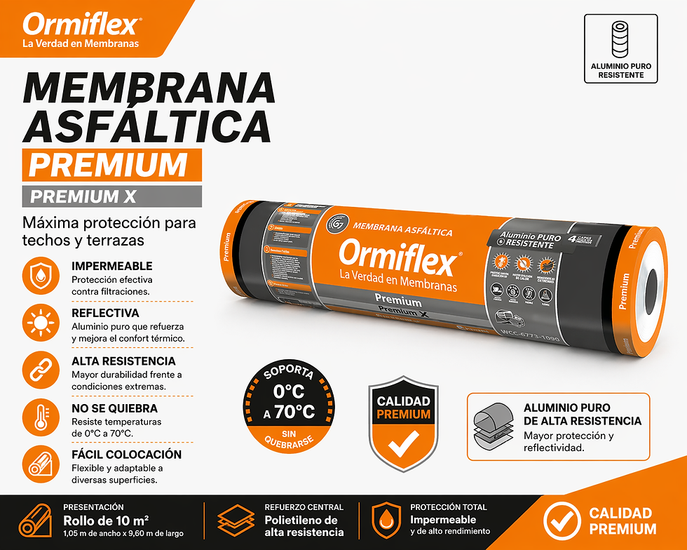 ficha técnica membrana ormiflex código 10 aluminizada de 40kg