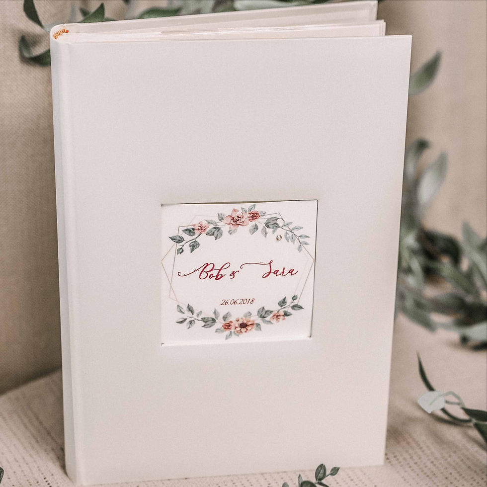 pocket photo album with flower card, 31x22 cm, 300 photos