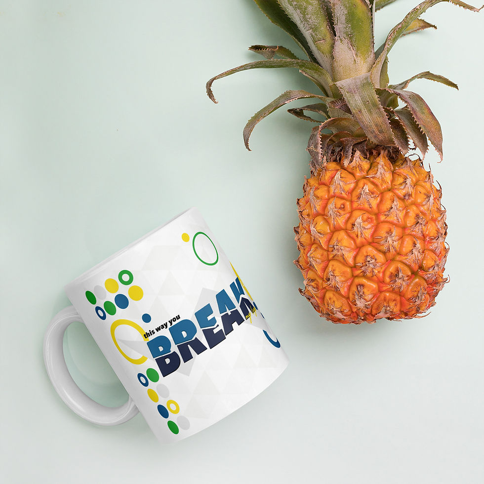 Thumbnail: "This Way You Break my Leg" White glossy mug