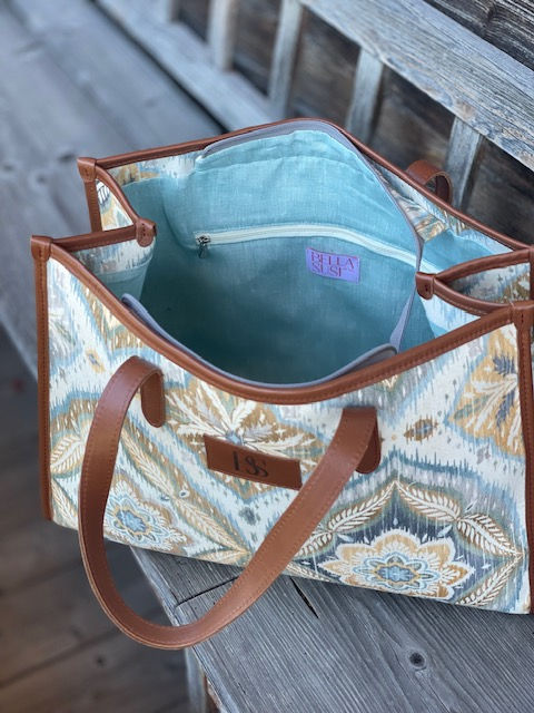 Miniaturbild: BellaSusi Tasche Grace -Hellblau, Ocker, Mint