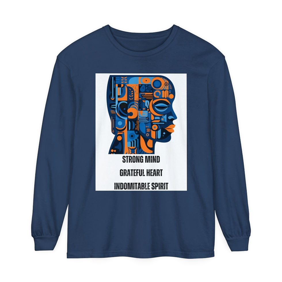 Thumbnail: Strong Mind. Grateful Heart. Indomitable Spirit. Long-Sleeve T-Shirt
