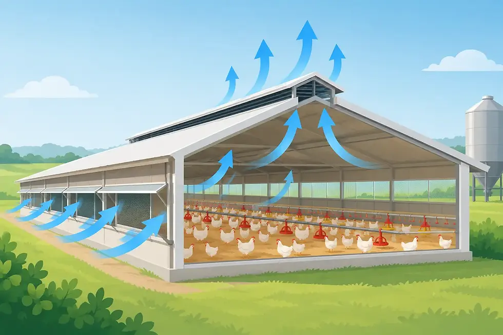 Natural Mechanical Ventilation for Poultry Houses