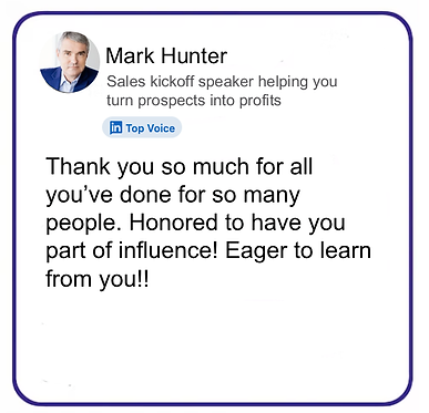 Social media comment by Mark Hunter