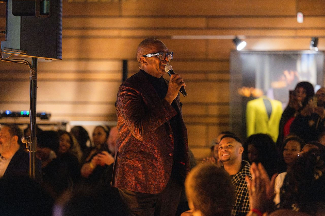 Mathew Knowles narrating at the Destiny's Child Iconic Reimagined Tribute in Nashville.