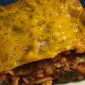 Lasagne aux lentilles rouges