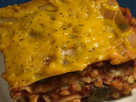 Lasagne aux lentilles rouges