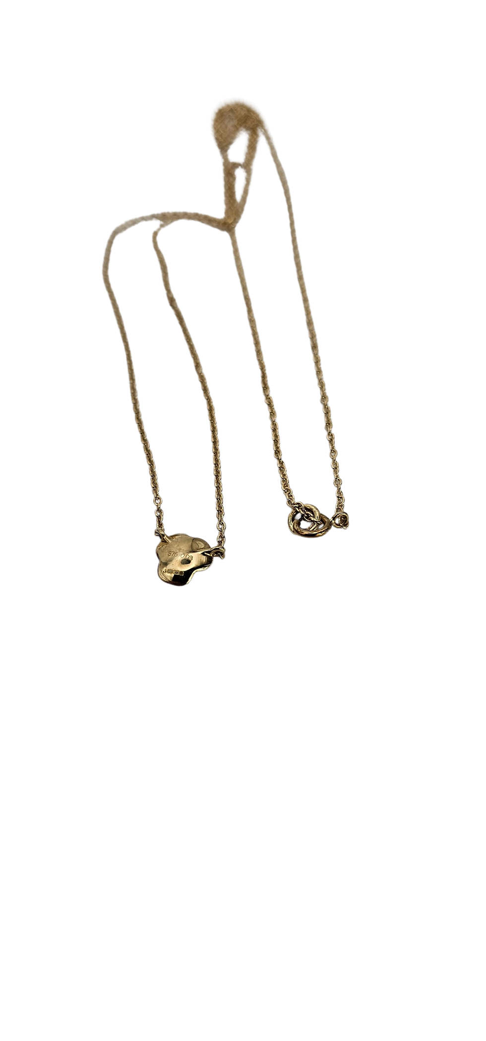 Thumbnail: 9ct Gold and Diamond Tiny Flower Necklace 