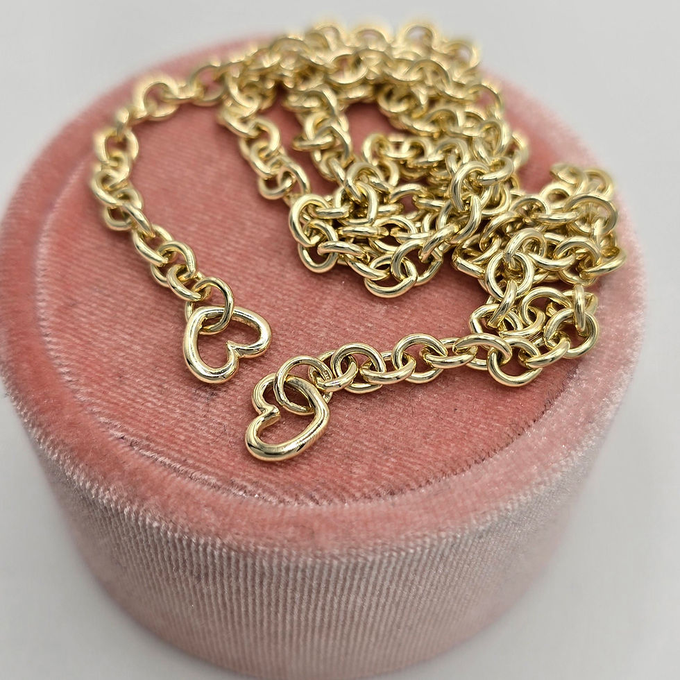 Thumbnail: Chunky Heart Trace Chain 9ct Gold 