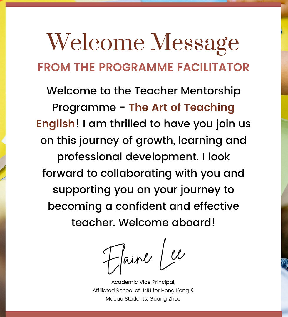 Kick off the Teacher Mentorship Programme