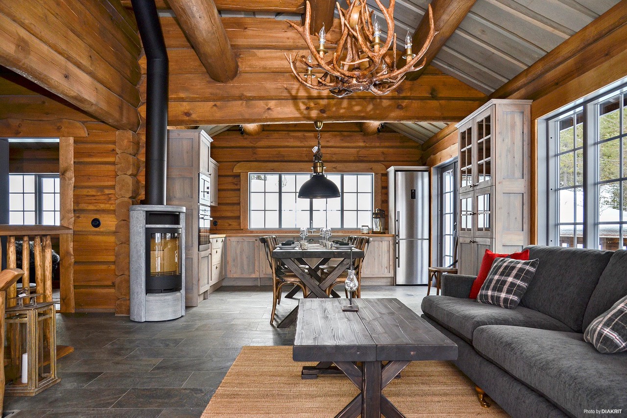 Example of interior of cabin that can be built on the plots in Kyrtjønn
