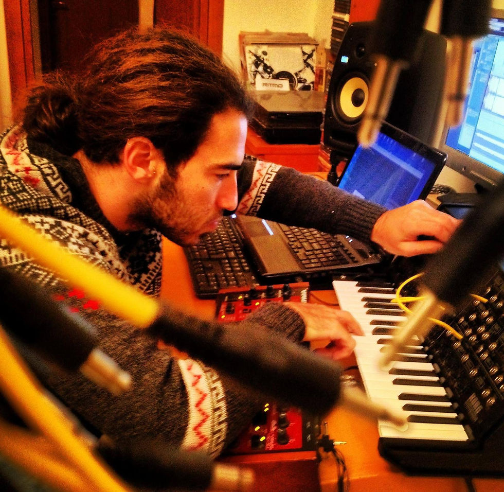 Maor is playing in the living room apartment in Tel Aviv