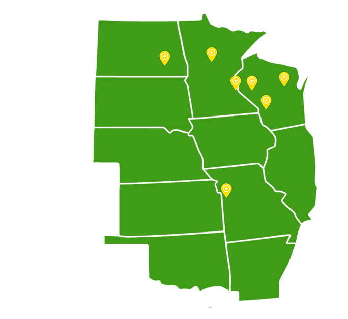 Delivery locations map