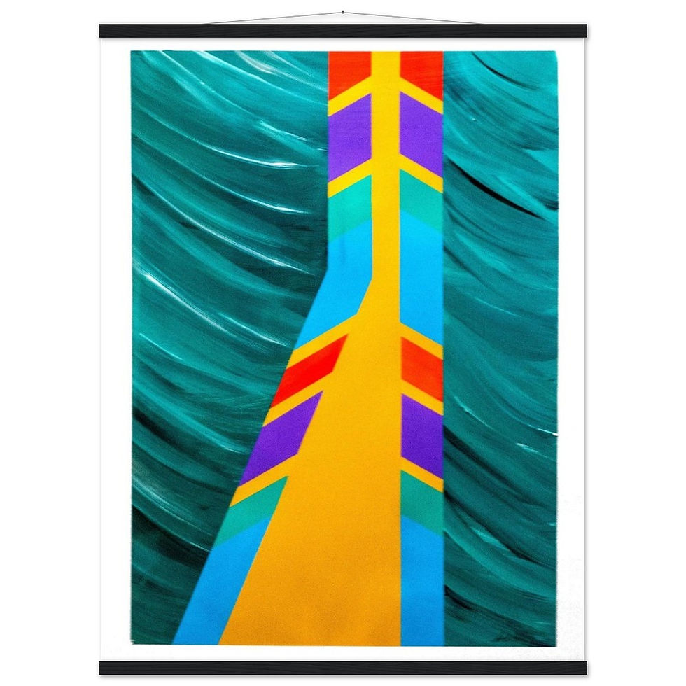 Boat Wake Premium Matte Paper Poster with Hanger