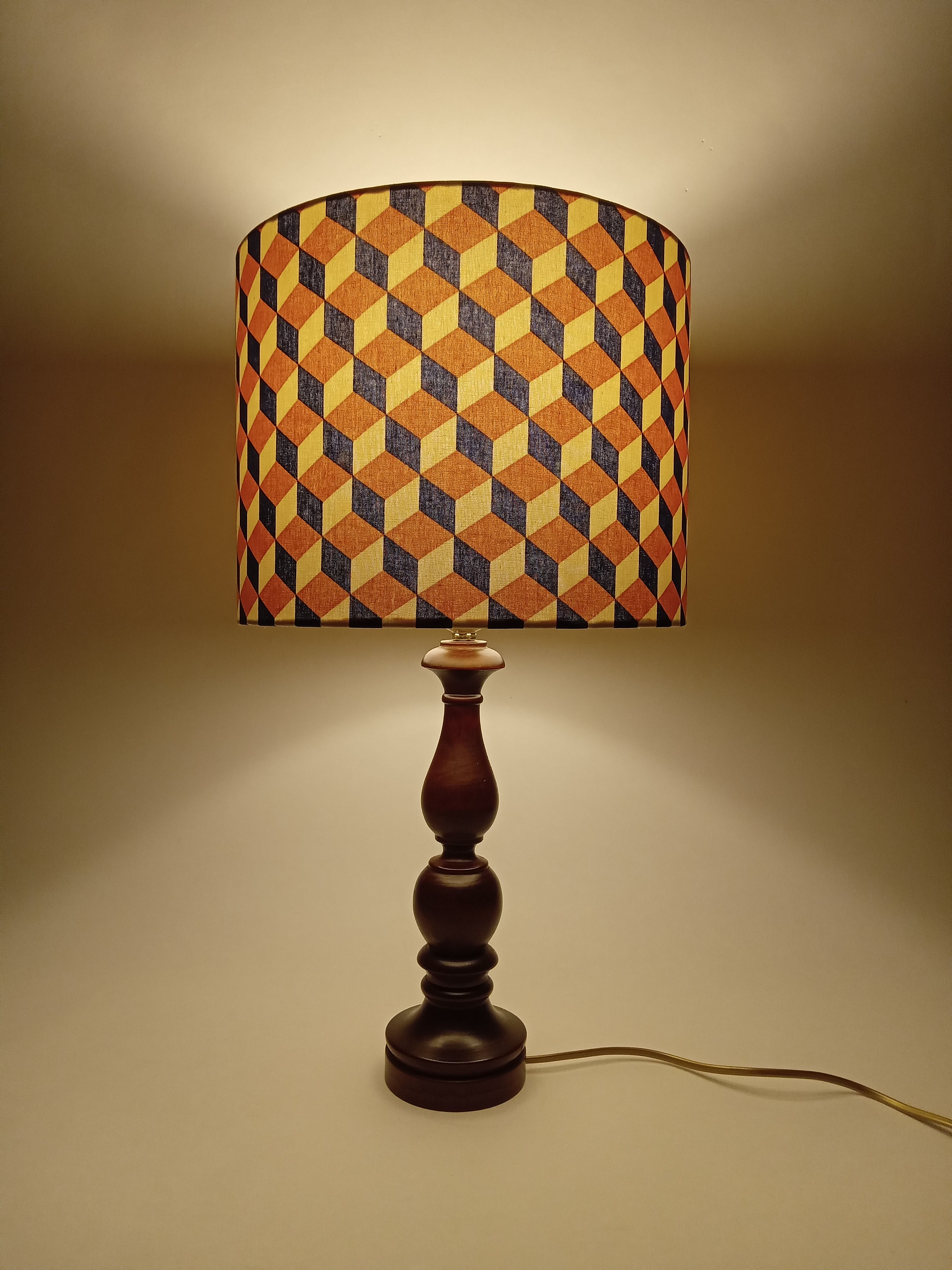 Lampe abat-jour cubique D30