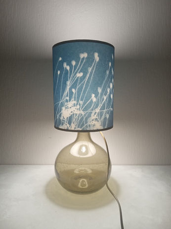 Abat-jour blue one coquelicots