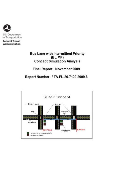 FTA Bus Lane With Intermittent Priority Report cover