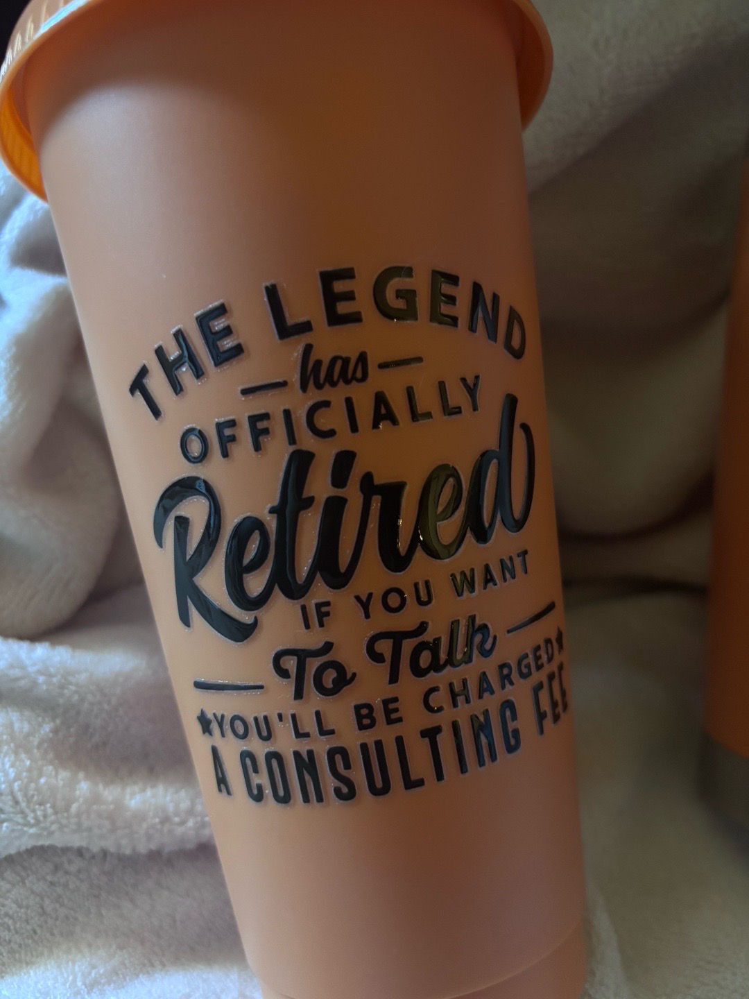 Orange Starbucks Style Cup 