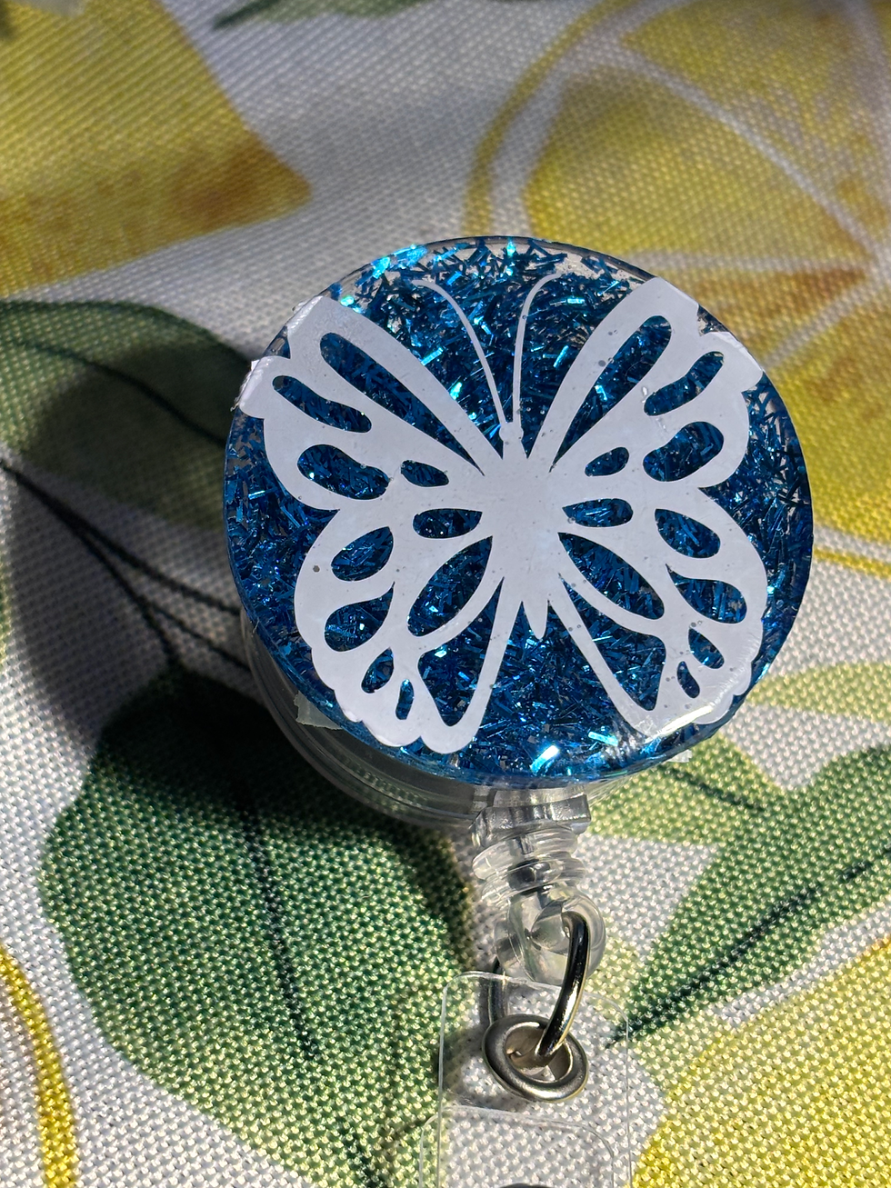 Thumbnail: Blue Sparkles w Butterfly: Badge Reel