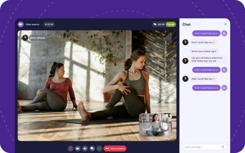 Online fitness session