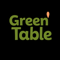 Logo vert sur fond noir de la société green table