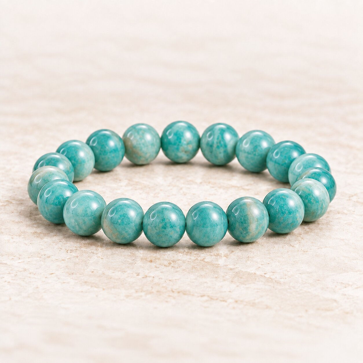 Amazonite bracelet for visa success by Sanskritii Sethi Global front view