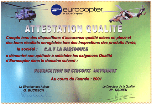 Attestation Qualité Airbus Helicopters