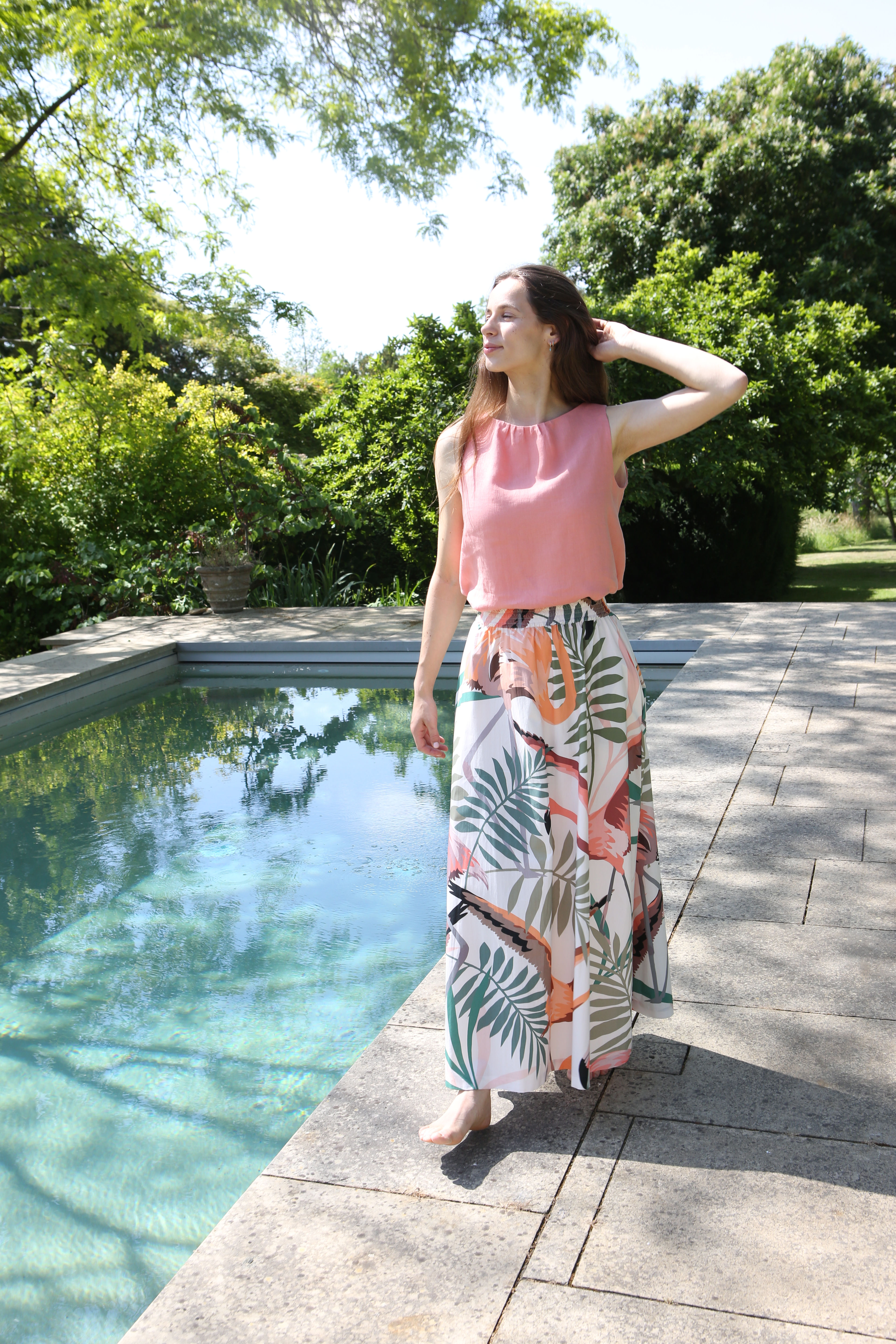 Flamingo skirt in cream