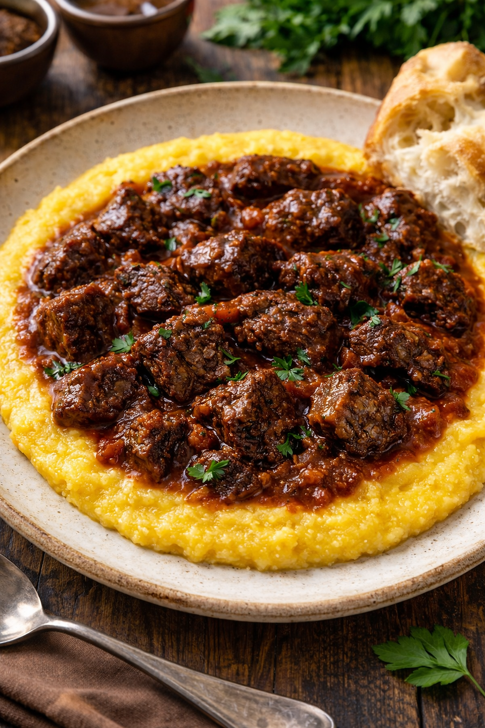 Stufato d'asino con polenta