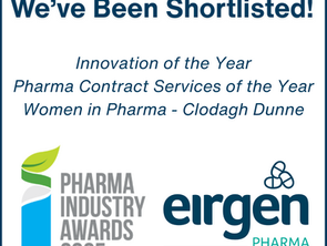 Eirgen Pharma Shortlisted for Three Categories at the 2025 Pharma Industry Awards