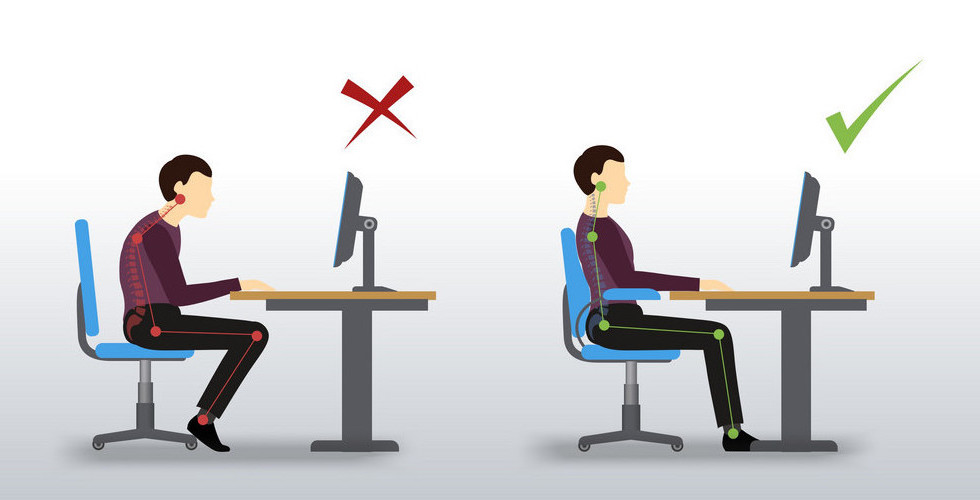 correct desk posture