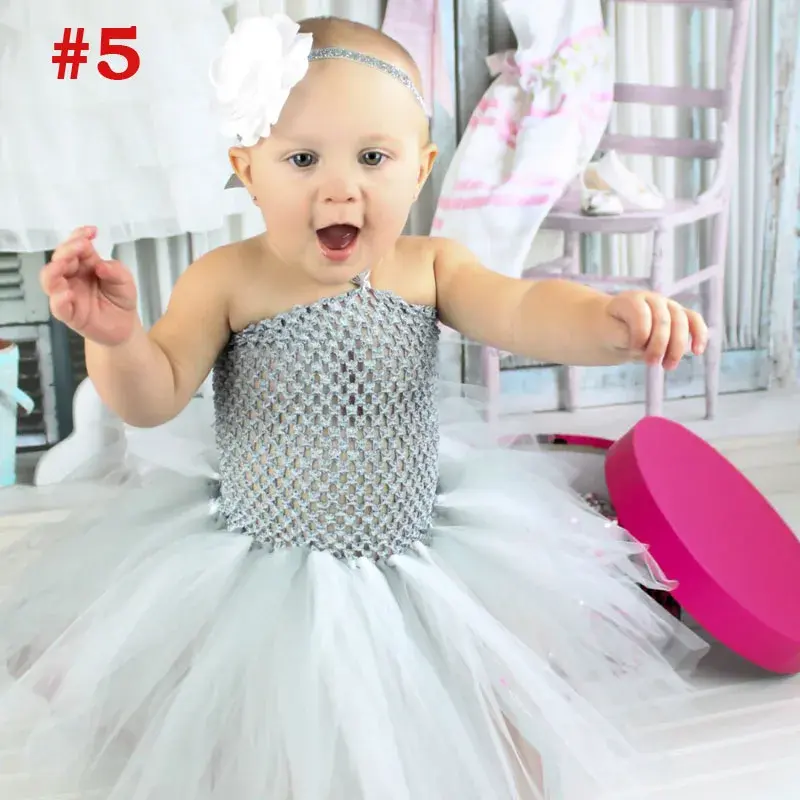 Miniatura: Girls Rainbow Fairy Tutu Dress Fluffy Baby Dress With Matching Headband Toddler