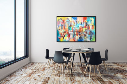 Nagoya Japan Art Painting Cityscape