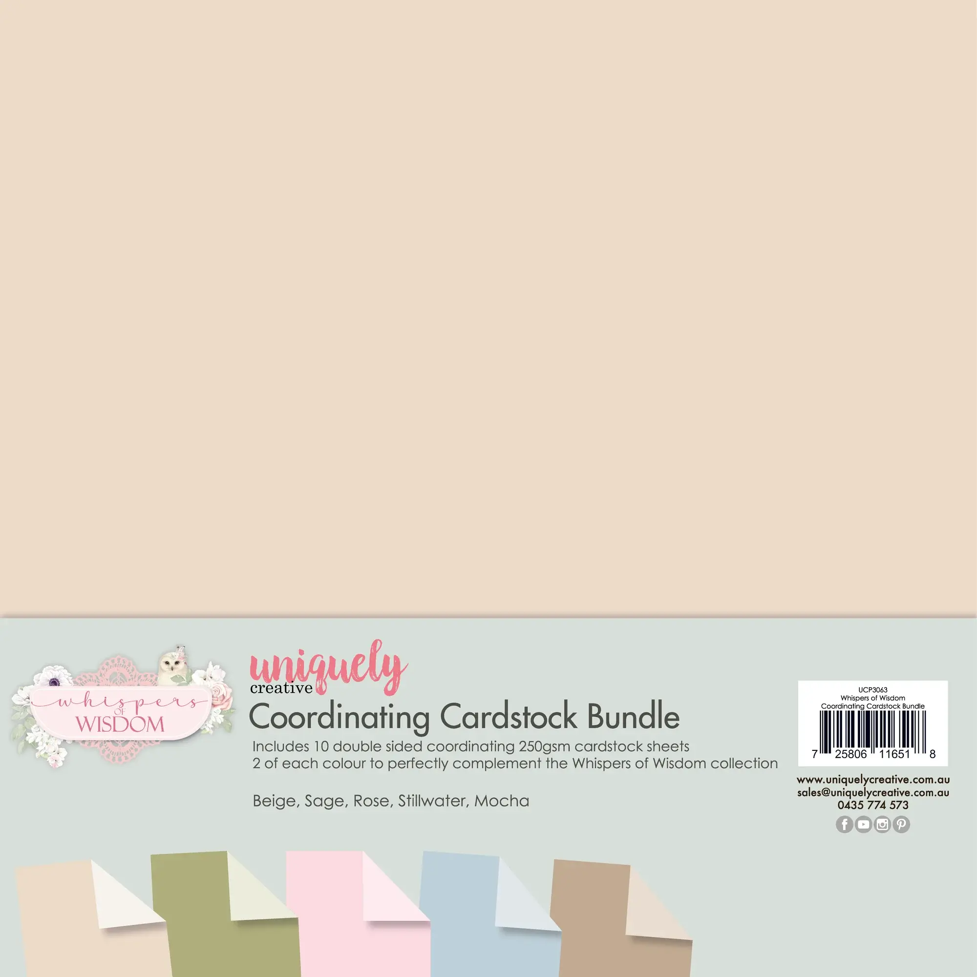Uniquely Creative Whispers of Wisdom Coordinating Cardstock Bundle
