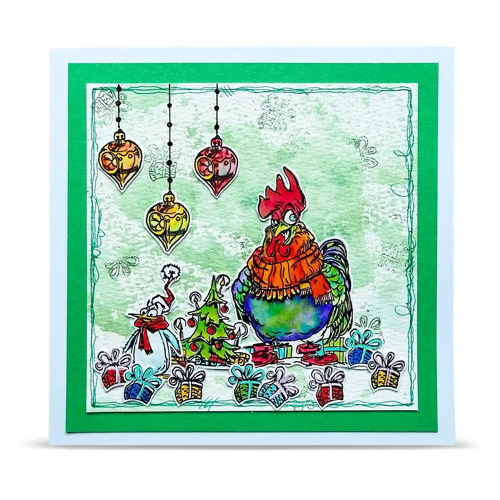 Thumbnail: AALL and Create - A6 Stamp Set - Chickmas Chaos