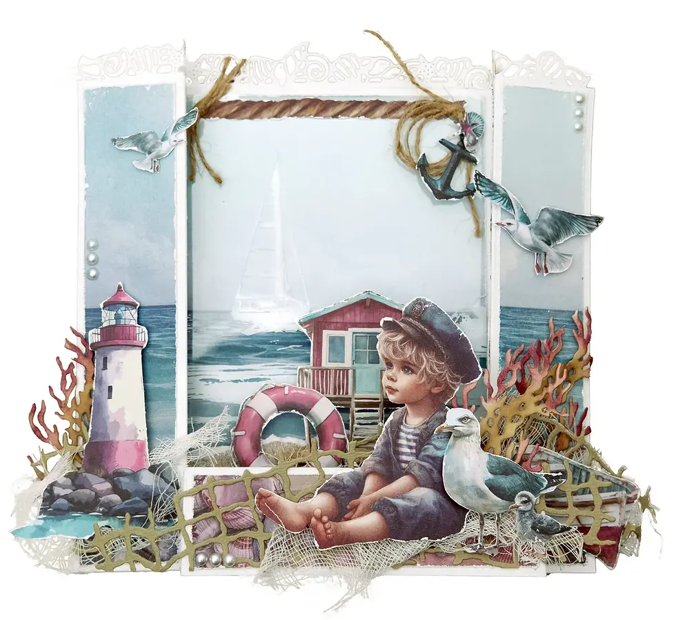 Thumbnail: Studio Light JMA Acetate Sheets White & Retro Cyan Tide of Hope 6 Sheets