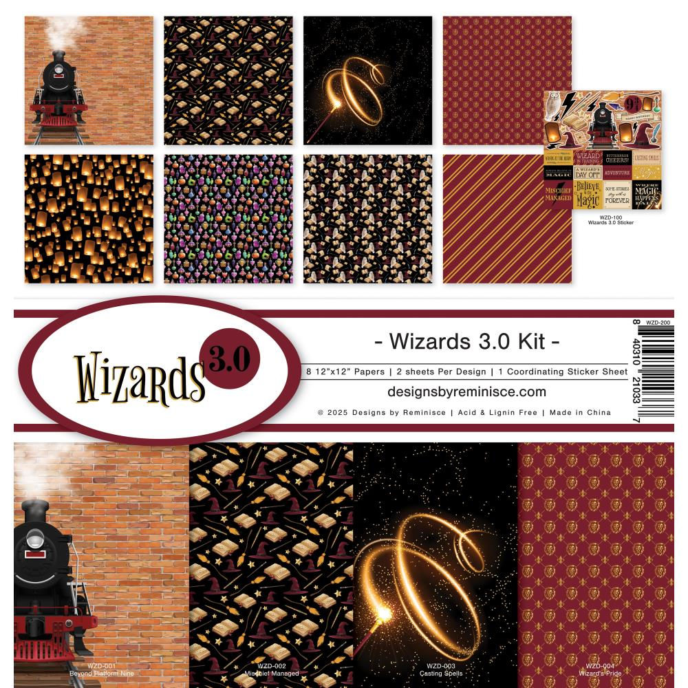 Reminisce Collection Kit 12"X12" Wizards 3.0