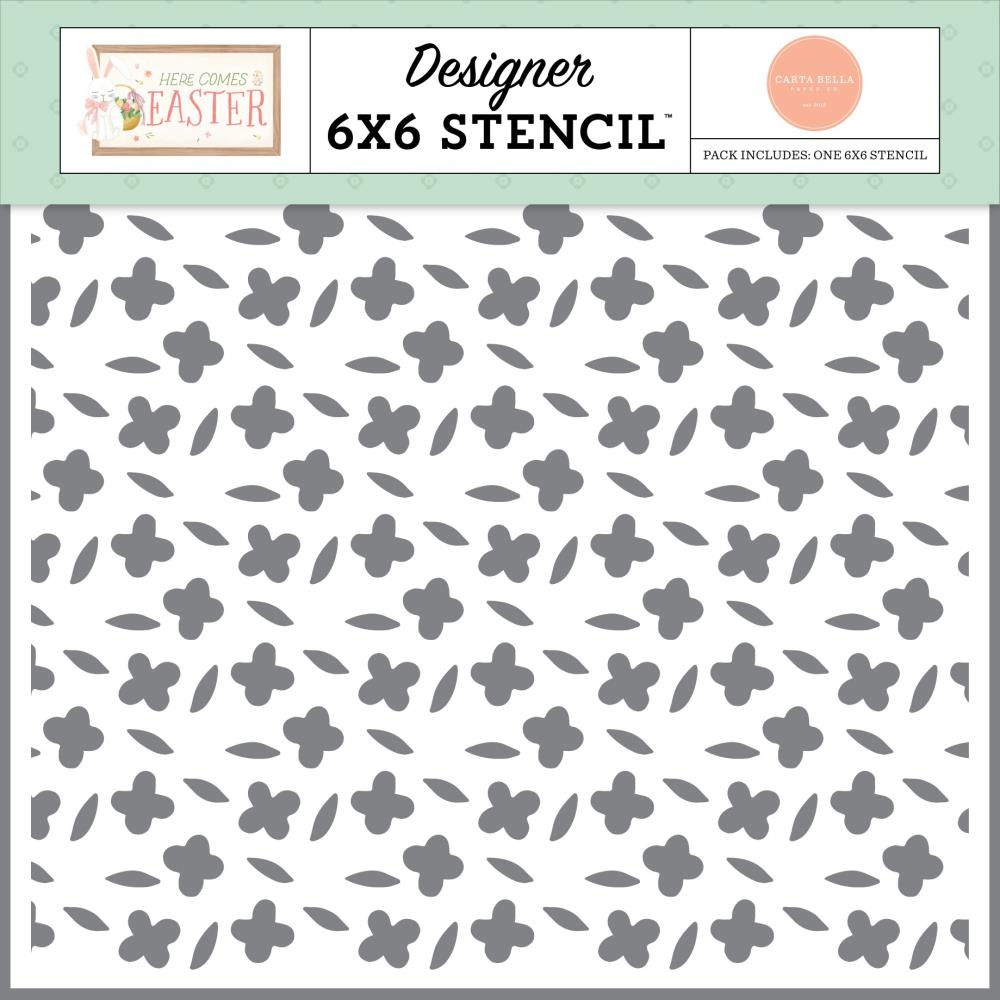 Carta Bella Here Comes Easter Stencil 6"X6" Love Grows Here