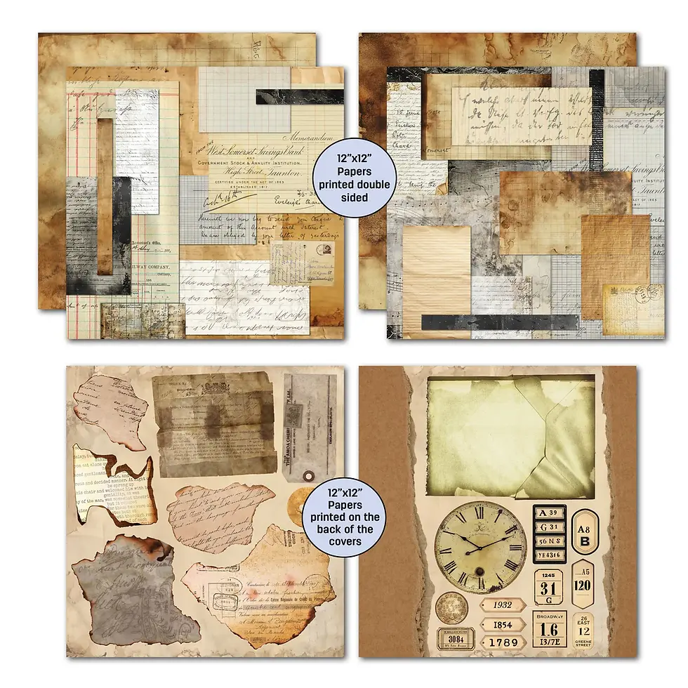 Thumbnail: 3Quarter Designs Paper Tales 12x12 Designer Paper & Diecuts Set