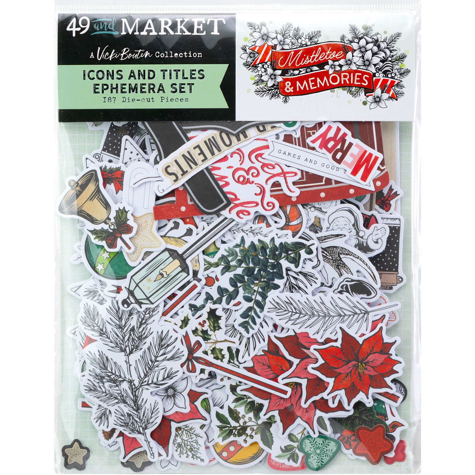 49 and Market Die-Cuts Icons, Mistletoe And Memories