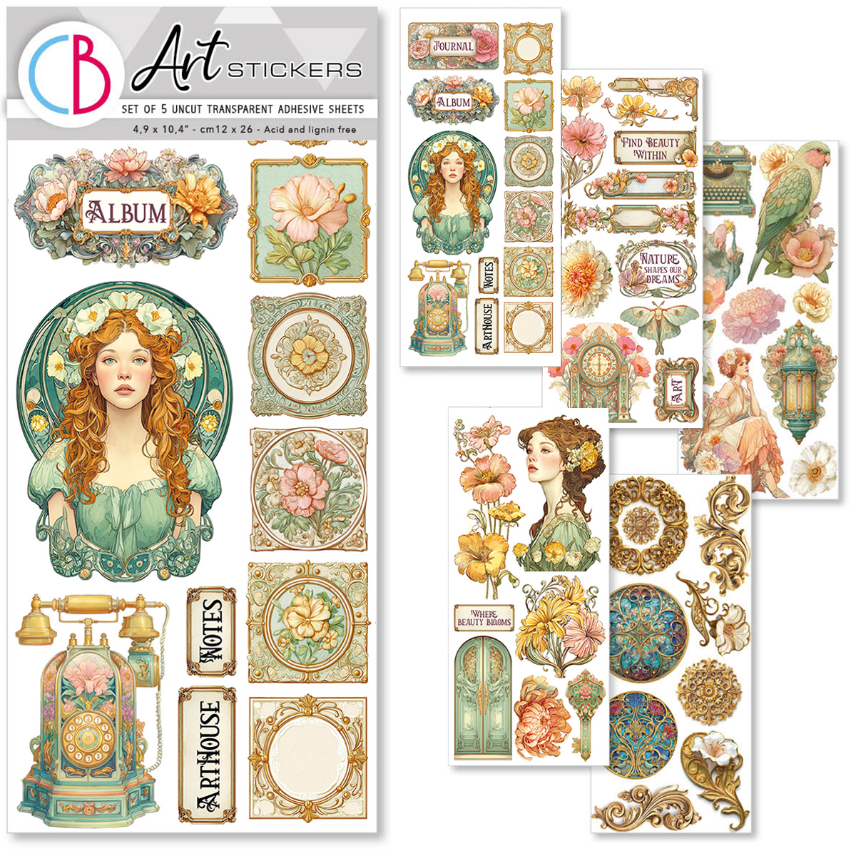 Ciao Bella Art Stickers Artemis transparent adhesive sheet