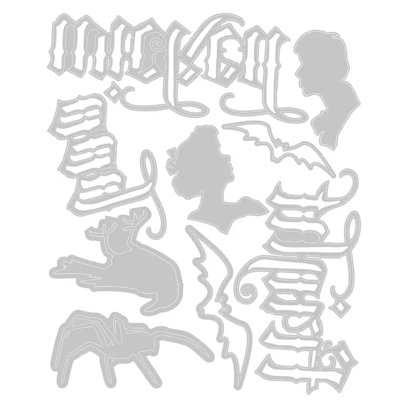 Thumbnail: Tim Holtz Sizzix Vault Gothic Portraits Thinlits Dies 666681