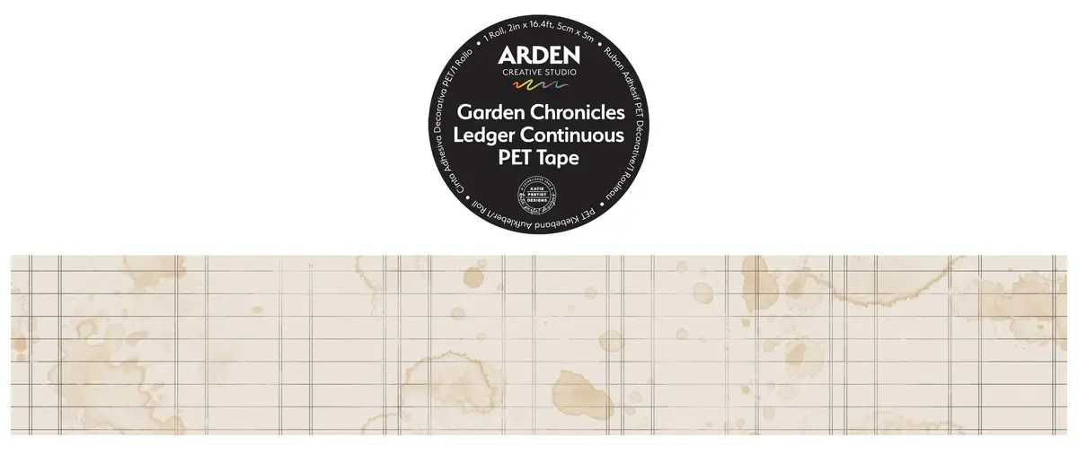 Arden Creative Studio Garden Chronicles Ledger Continuous PET Tape