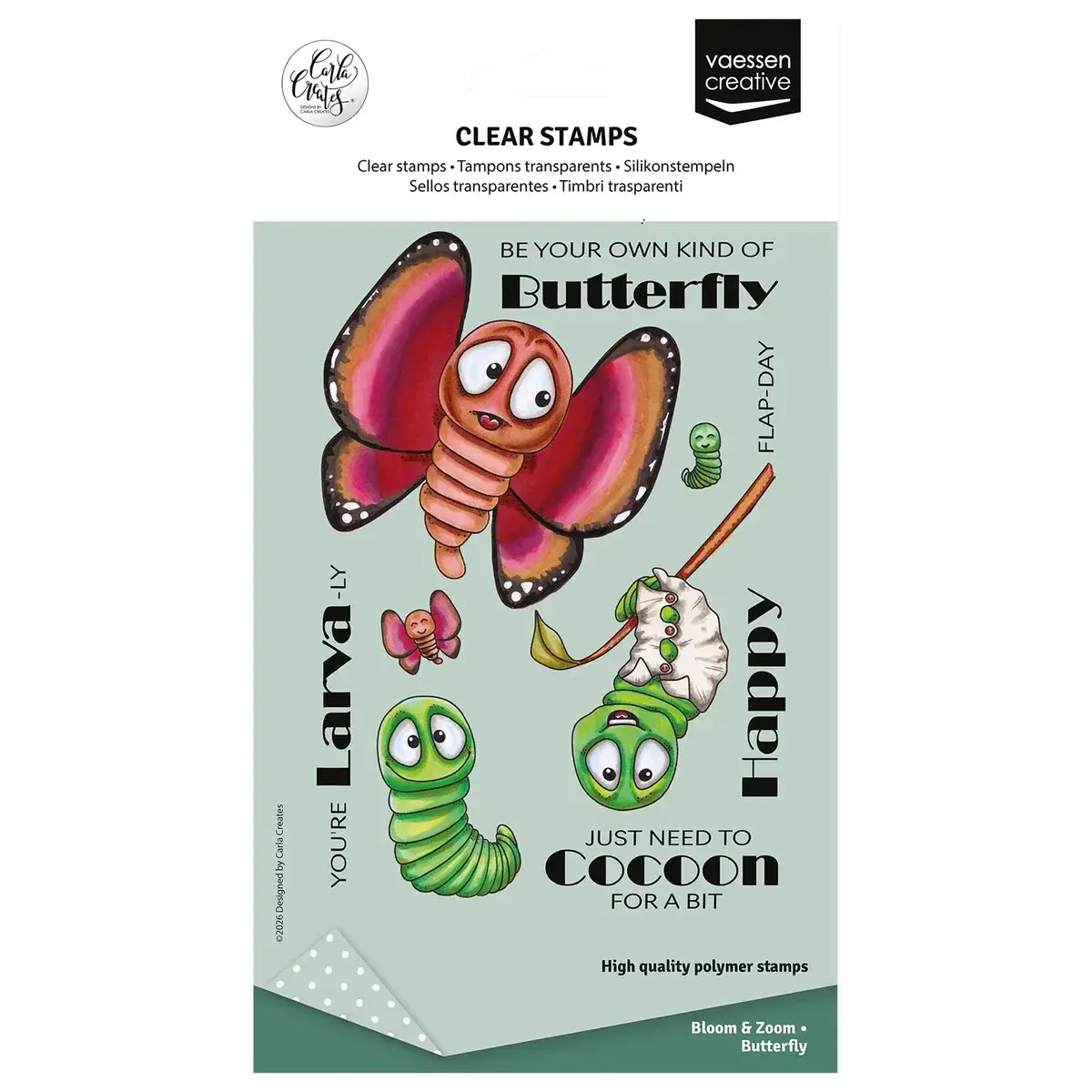 Vaessen Creative • Clear Stamps by Carla Creates Butterfly 15pcs