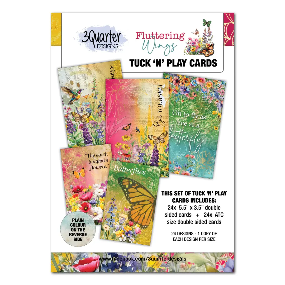 3Quarter Designs Fluttering Wings - Tuck N Play Cards