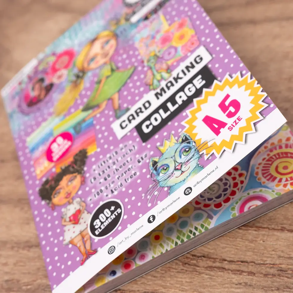 Thumbnail: ABM Collage Paper Pad Color-Happy Art by Marlene 60 Sheets