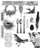 Tim Holtz Cling Mounted Rubber Stamp Set Nature Walk